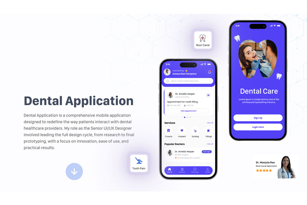 Dental Care — Healthcare Mobile Application cover